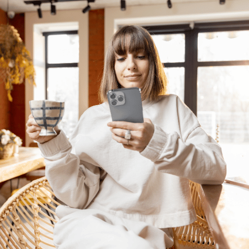 Woman-with-coffee
