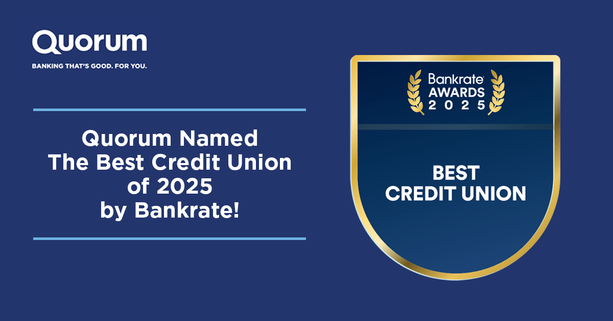 Quorum Named The Best Credit Union of 2025 by Bankrate