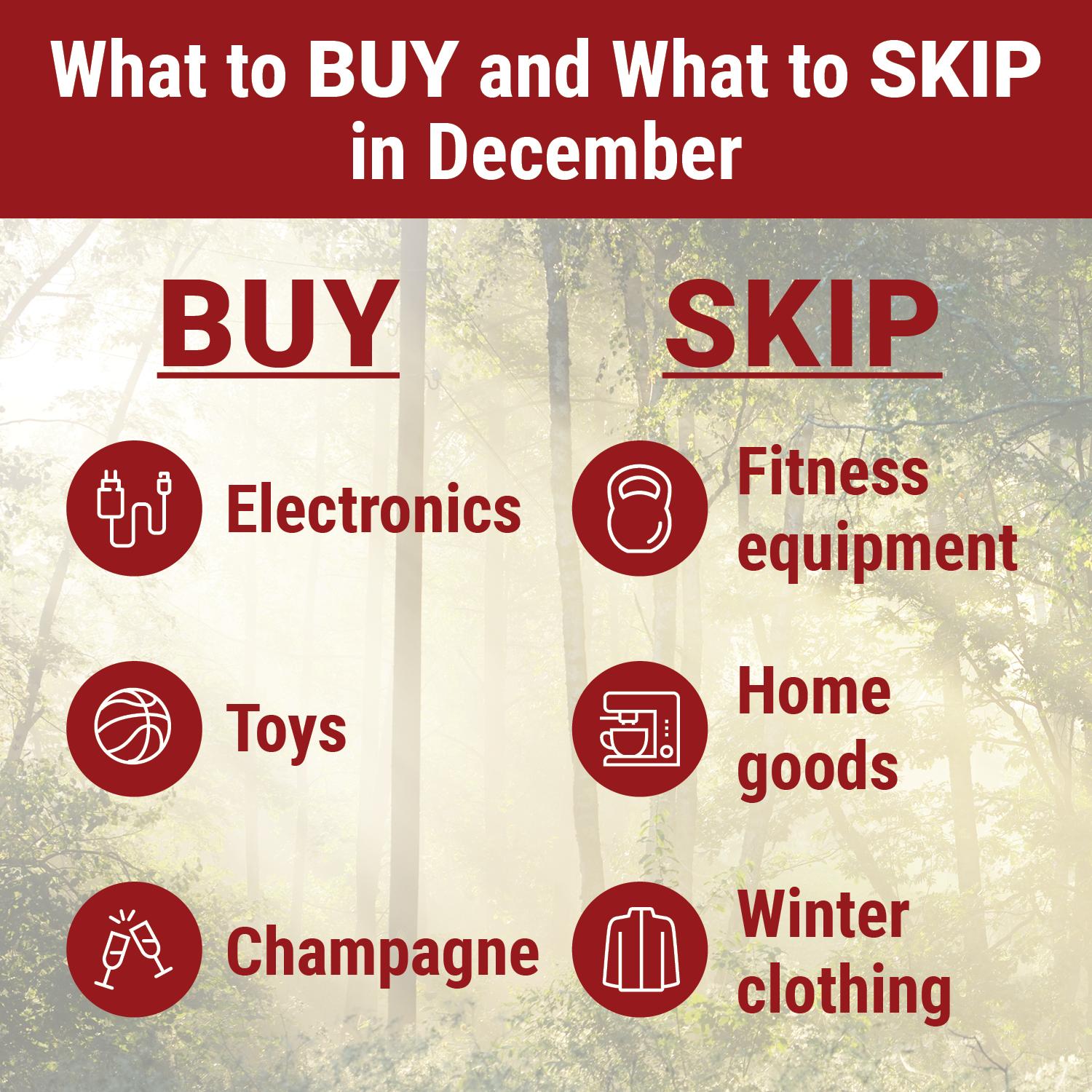 What to buy and skip in December
