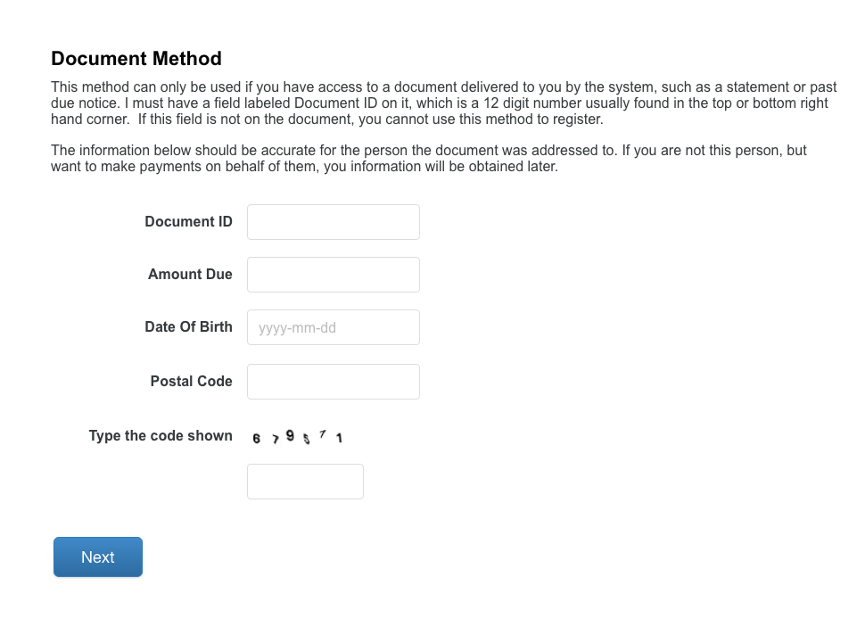 Document Method Menu