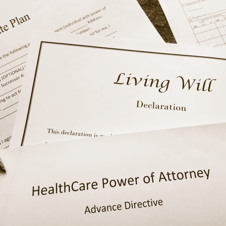 A Living Will and Healthcare Power of Attorney, two of nine important documents to protect your financial goals.