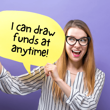 Woman holding speech bubble