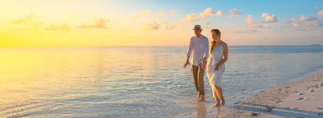 Couple vacationing on beach