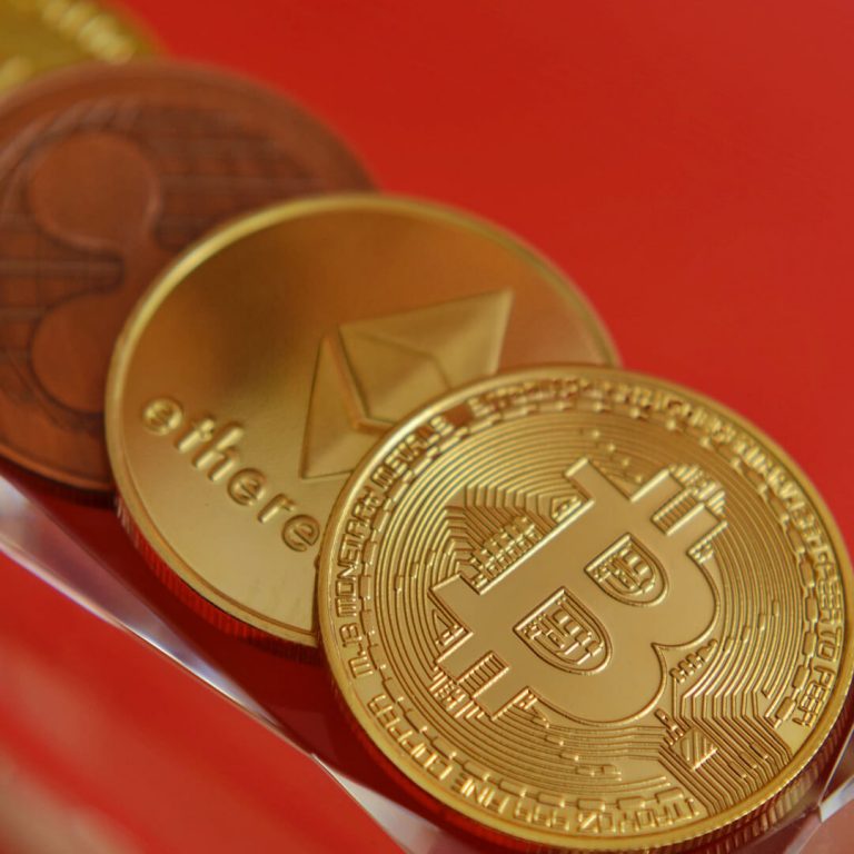 Different cryptocurrency, including Bitcoin.