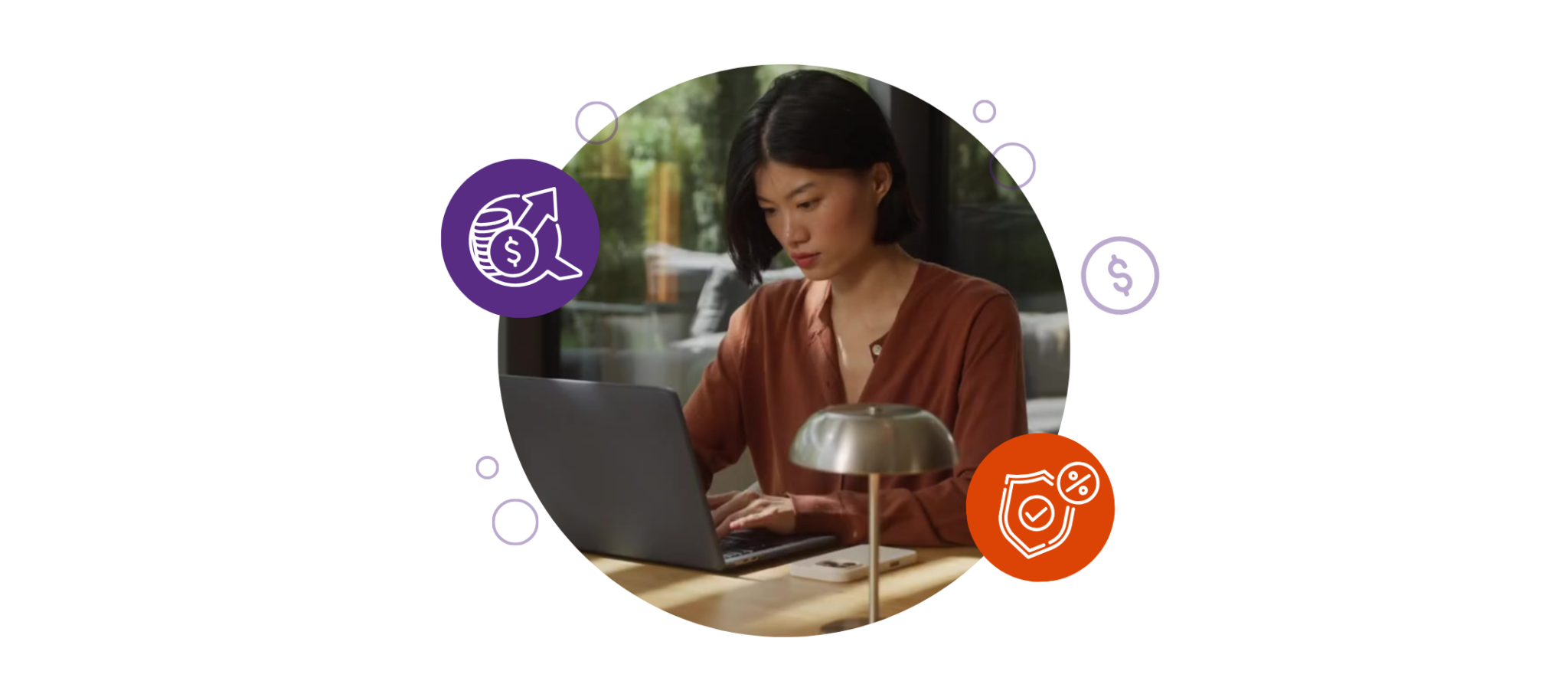 Woman at desk working on laptop