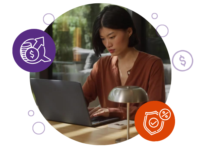 Woman at desk working on laptop