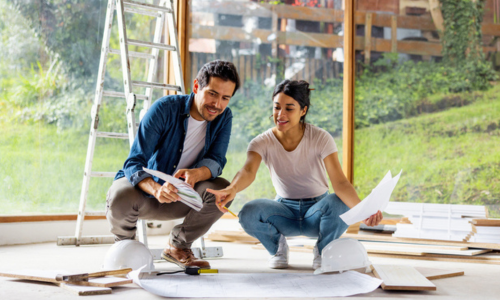 Couple renovating home